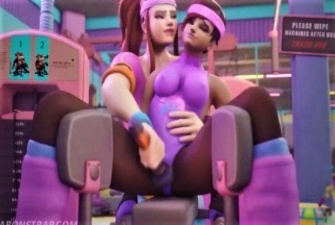 Sombra gets a workout in Brigittes gym by Baronstrap rule34 Overwatch Forced orgasm