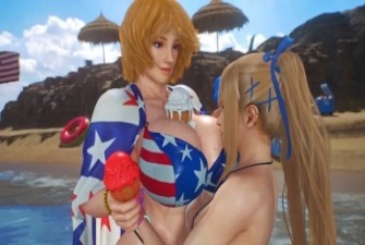 Marie Rose motorboating Tina by Banskinator rule34 Dead or Alive porn