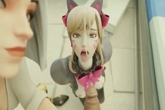 Dva and Ashe facial cum by Polished jade bell rule34 overwatch