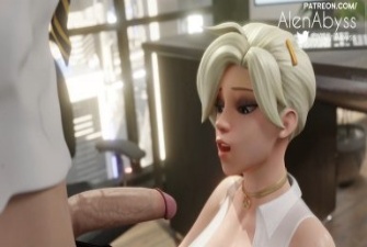 Secretary Mercy by AlenAbyss rule34 Overwatch