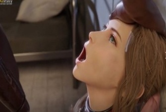 Aerith Deepthroat by Auxtasy rule34 final fantasy